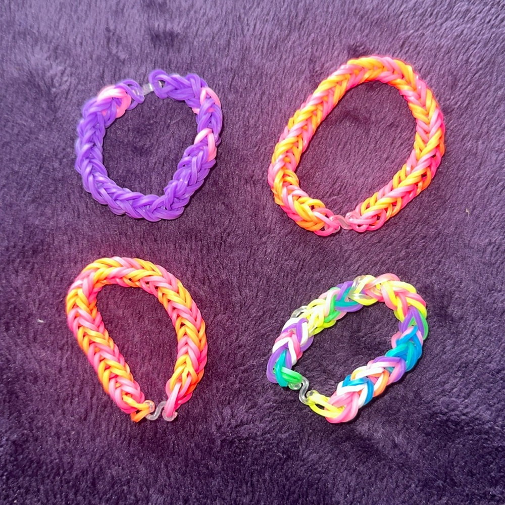4 handmade bracelets SUPER STRETCHY!!